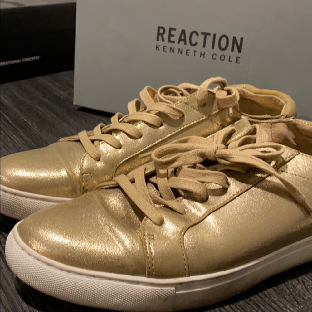 Gold sneakers